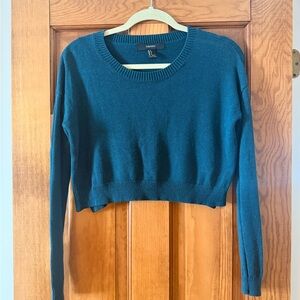 Forever 21 Teal Crew Neck Sweater